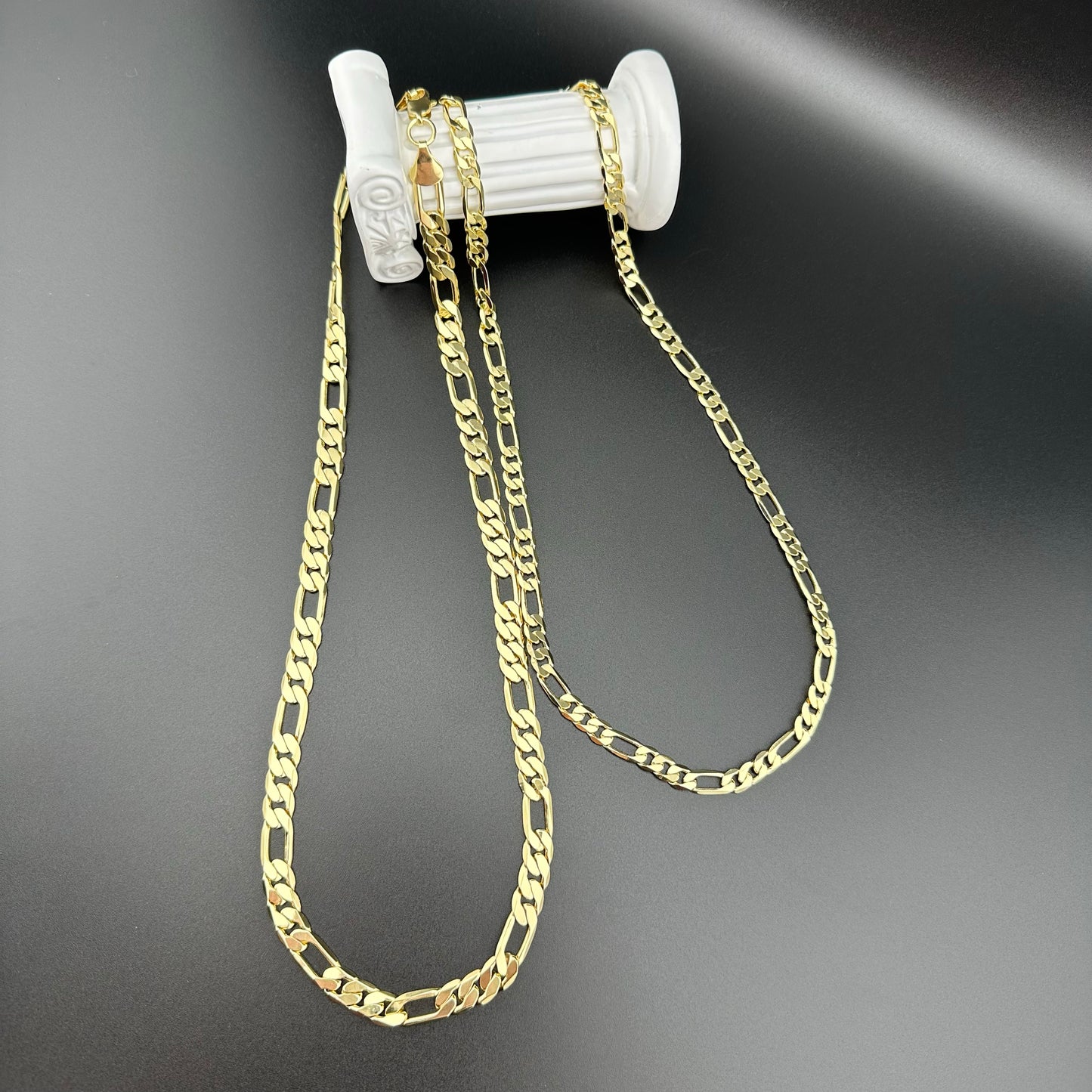 Cadena Fígaro Chapada en Oro 14K – Acero Inoxidable | Hombre