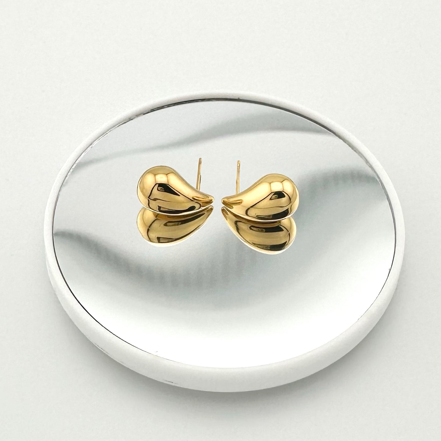 Pendientes Gota de Agua Dorada – Mujer | Acero Inoxidable | Chapado Oro 14K