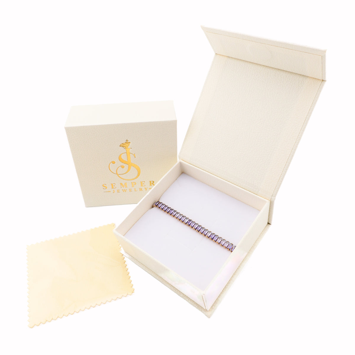 Pulsera Tennis con Zirconias de Corte Baguette | Acero Inoxidable