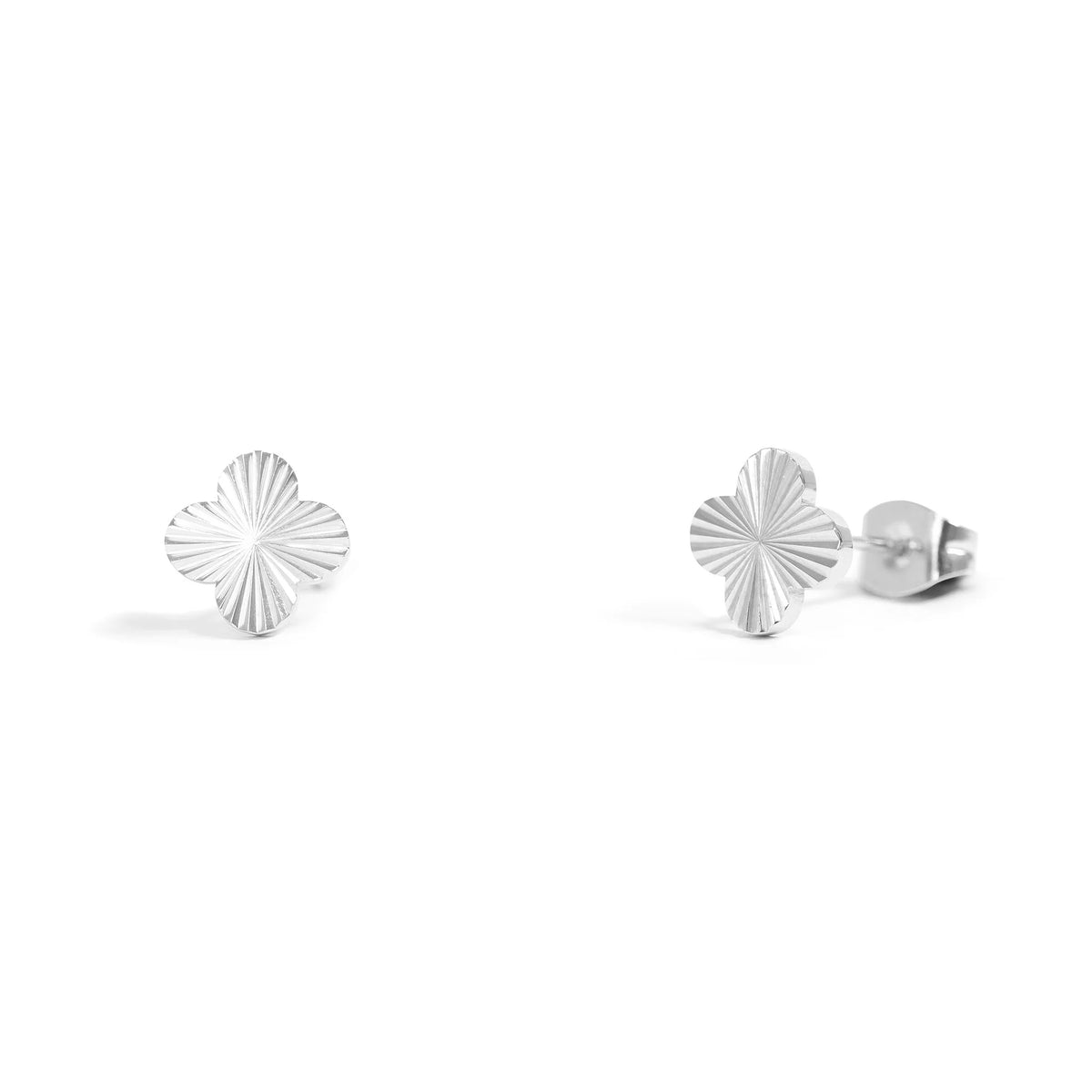 Pendientes Trébol de 4 Hojas | Acero Inoxidable Plateado o Chapado en oro 18K
