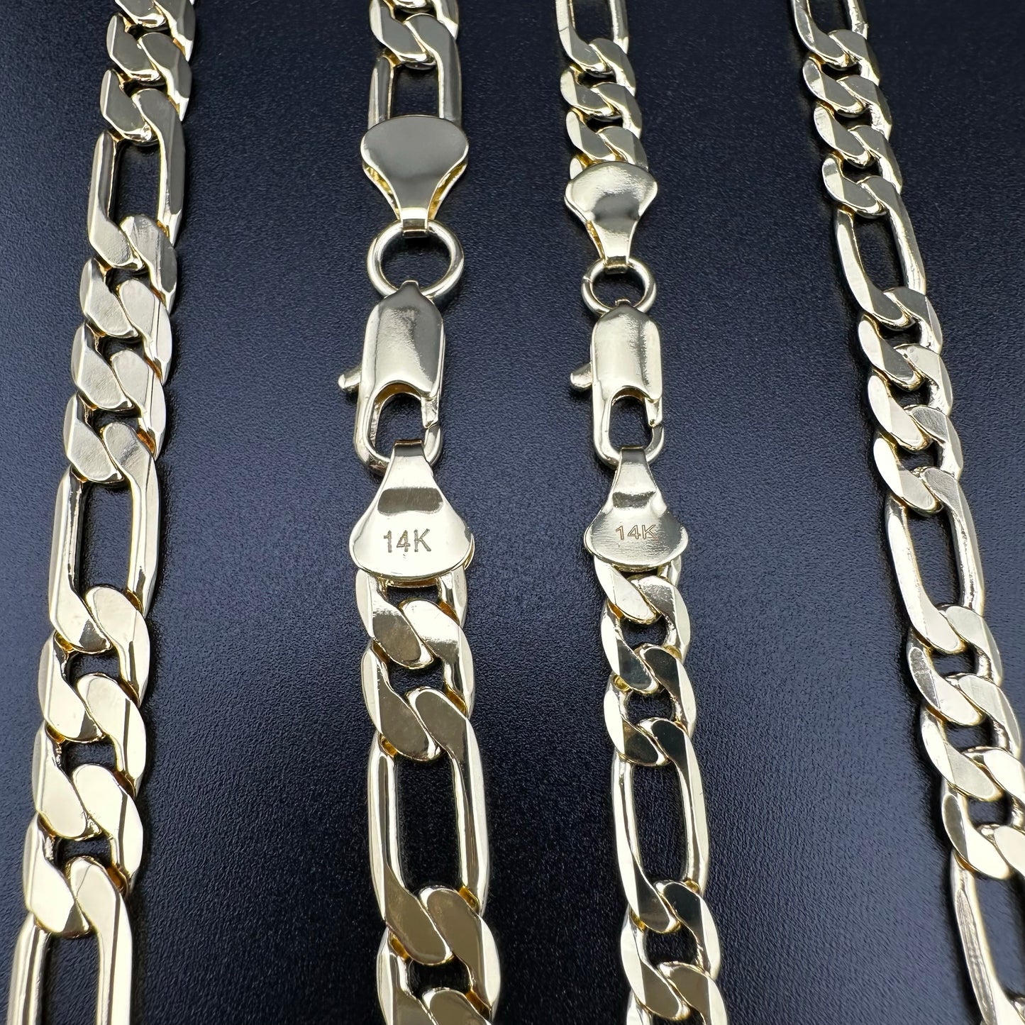 Cadena Fígaro Chapada en Oro 14K – Acero Inoxidable | Hombre