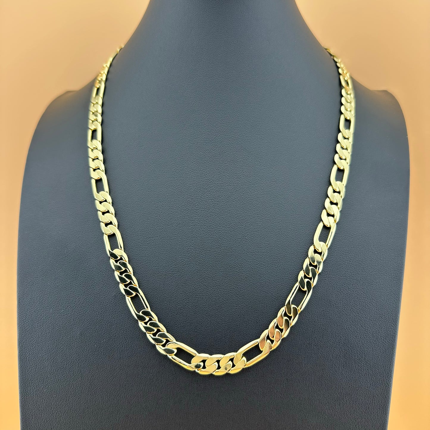 Cadena Fígaro Chapada en Oro 14K – Acero Inoxidable | Hombre