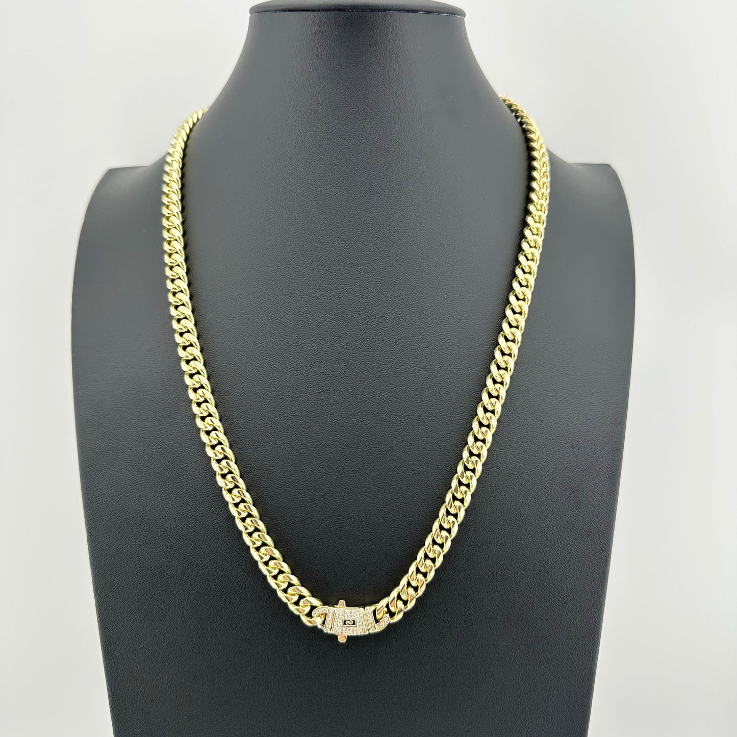 Cadena Mónaco con Zirconias - Unisex | Acero Inoxidable | Chapado Oro 14K