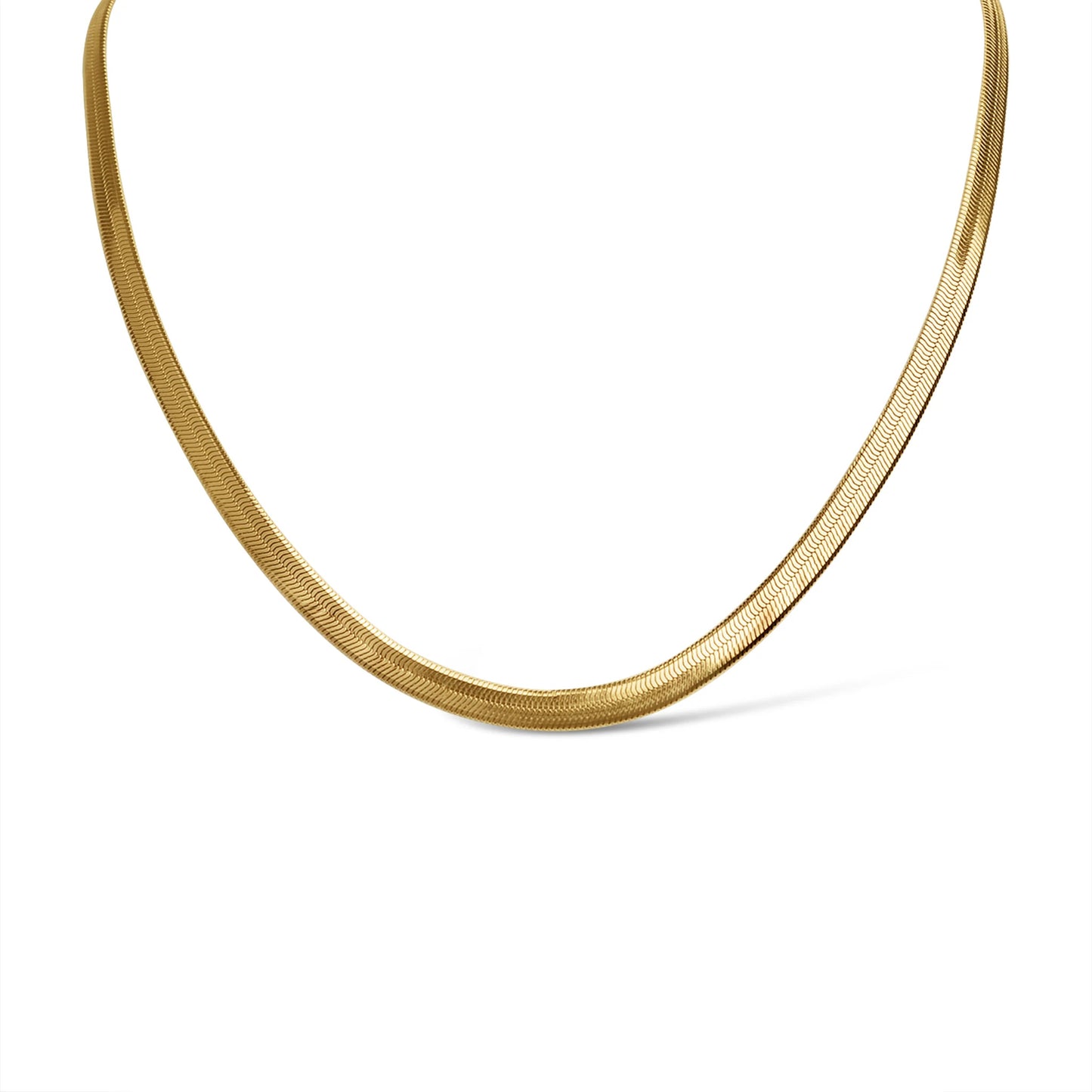Cadena Espiga Unisex – Acero Inoxidable | Chapado Oro 18K | 5.5 mm | 18”