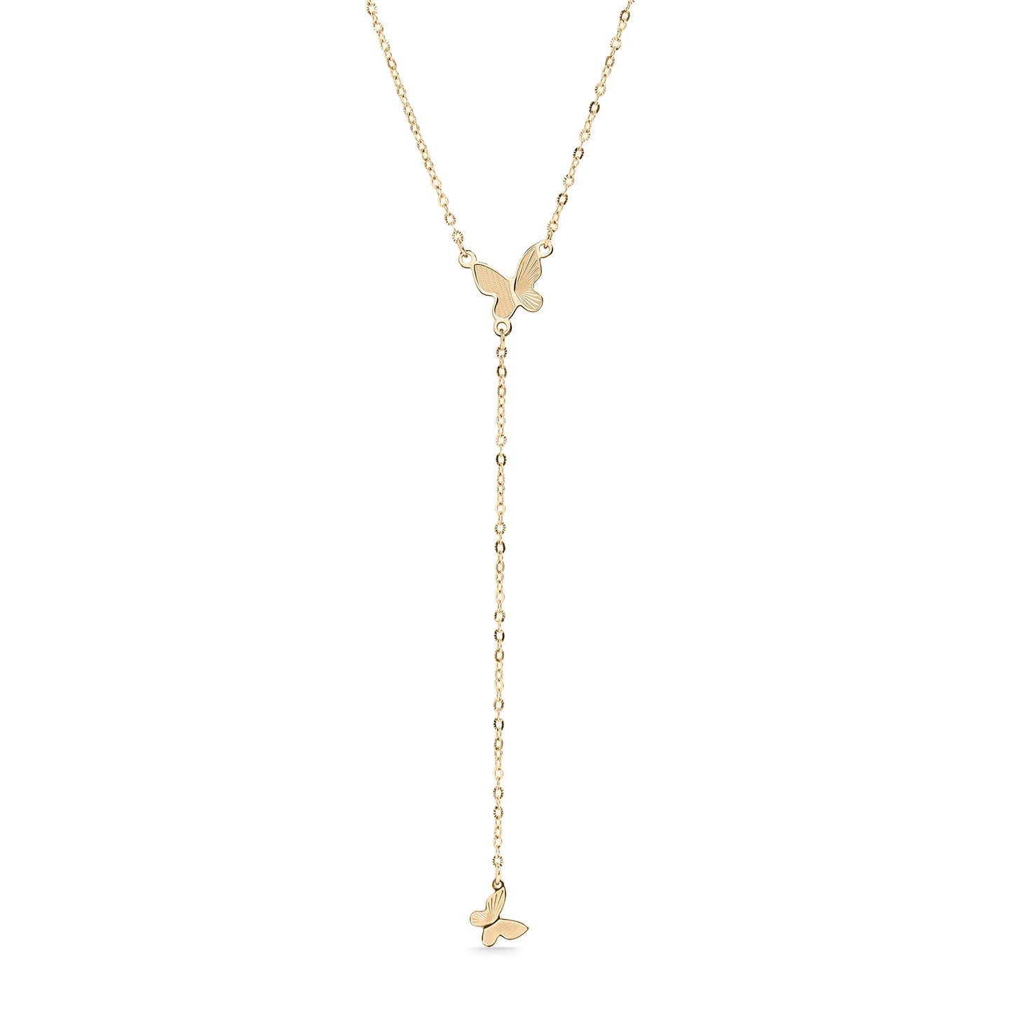 Collar Mariposas Doradas – Mujer | Acero Inoxidable | Chapado Oro 18K | Ajustable