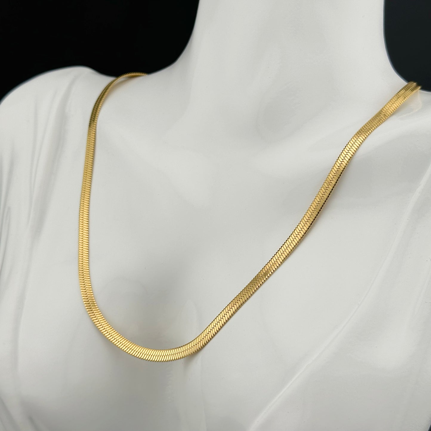 Collar Serpiente Unisex | Acero Inoxidable | Chapado Oro 14K | Ajustable