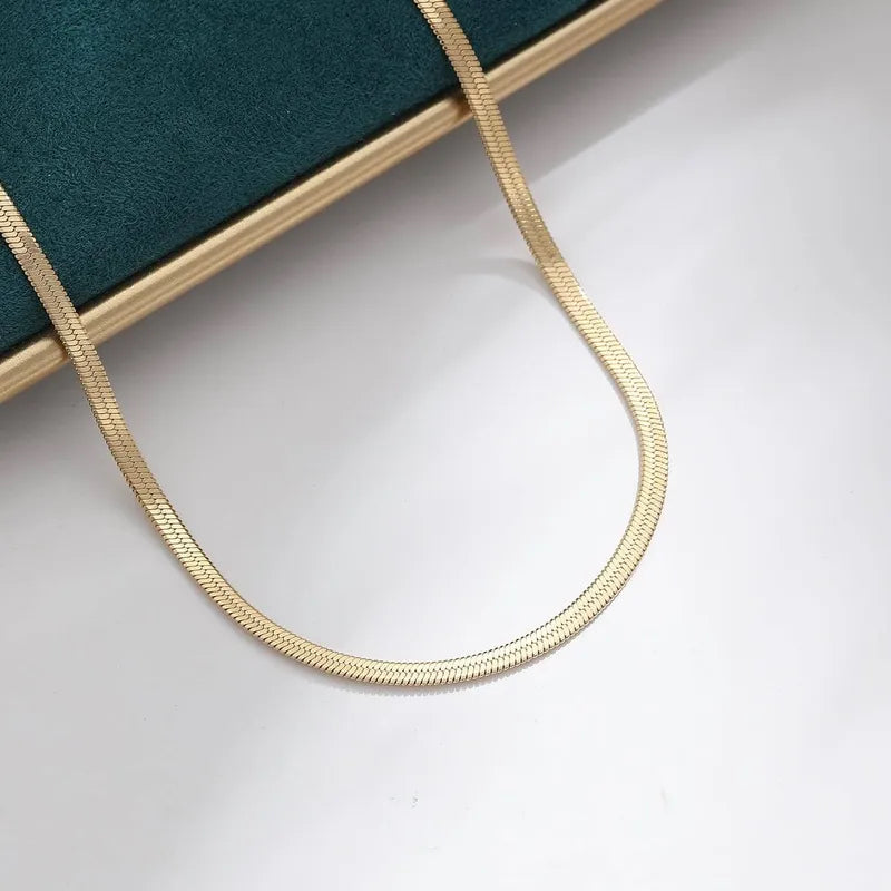 Collar Serpiente | Acero Inoxidable Chapado en oro 14K | Ajustable