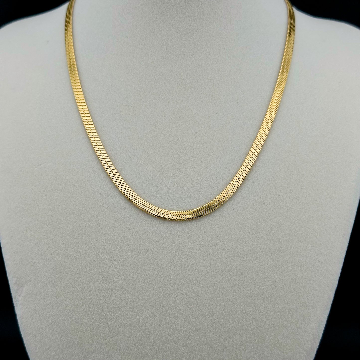 Collar Serpiente | Acero Inoxidable Chapado en oro 14K | Ajustable