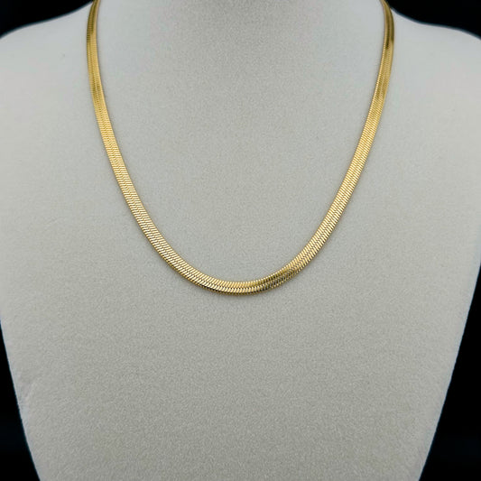 Collar Serpiente | Acero Inoxidable Chapado en oro 14K | Ajustable