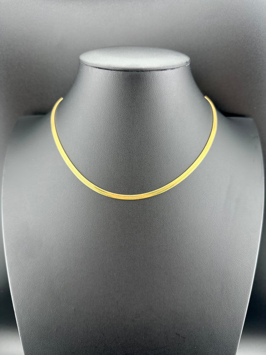 Collar Serpiente Unisex | Acero Inoxidable | Chapado Oro 14K | Ajustable