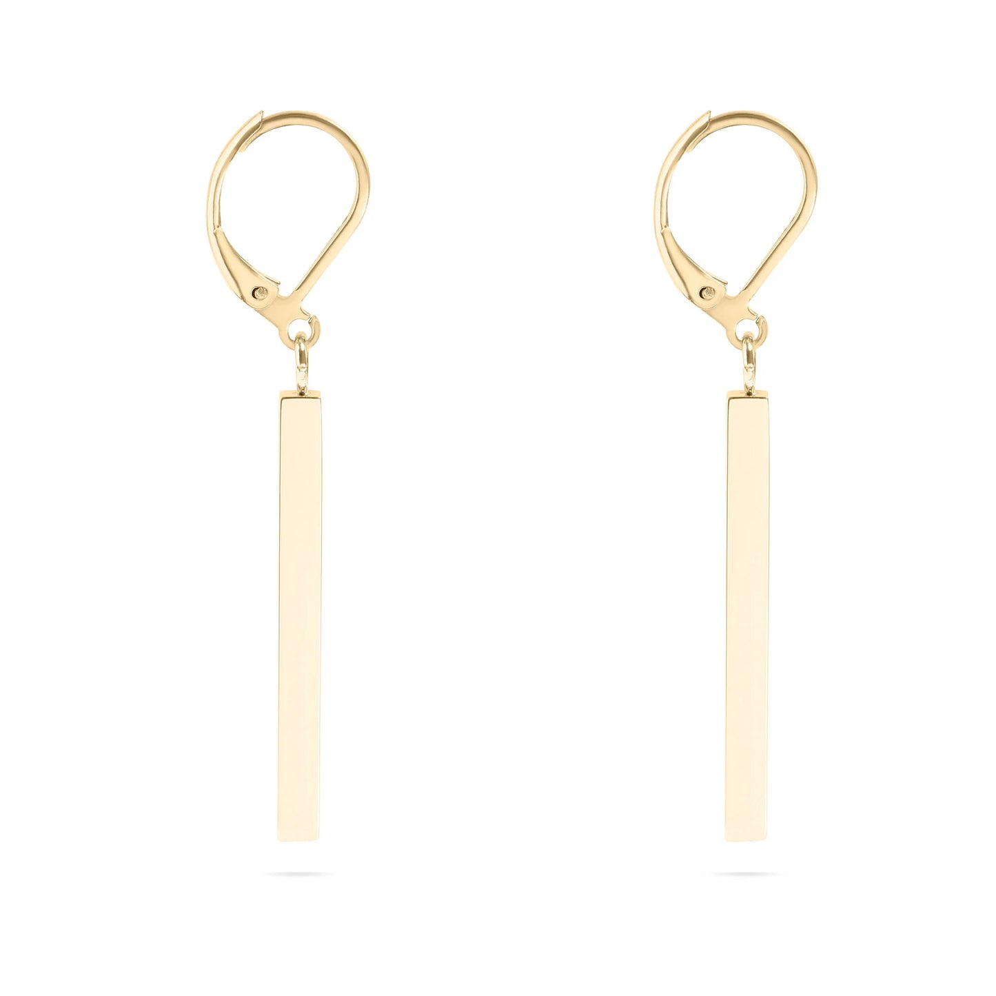 Pendientes Barra Colgante Vertical – Mujer | Acero Inoxidable | Chapado Oro 18K | Ajustable