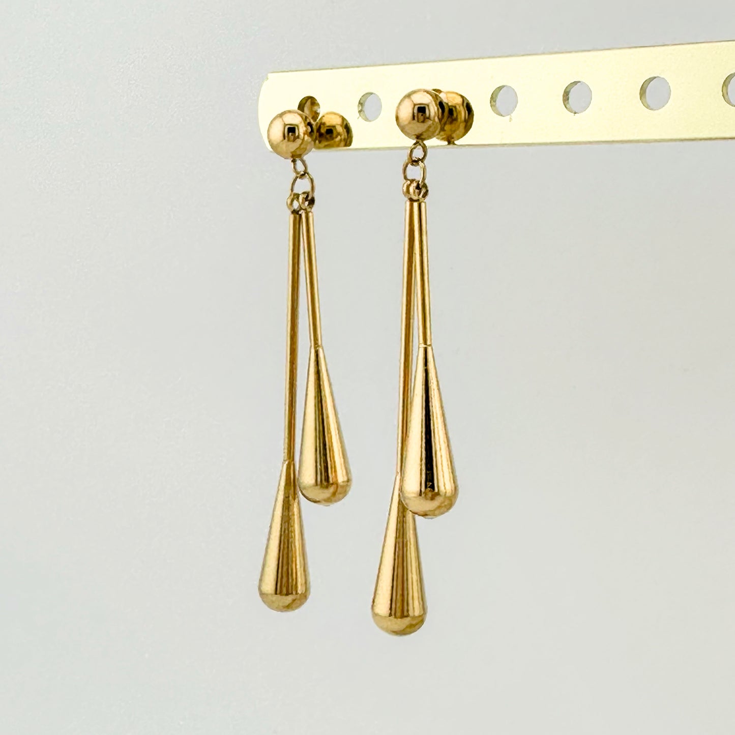Pendientes Colgantes Vintage – Mujer | Acero Inoxidable | Chapado Oro 14K