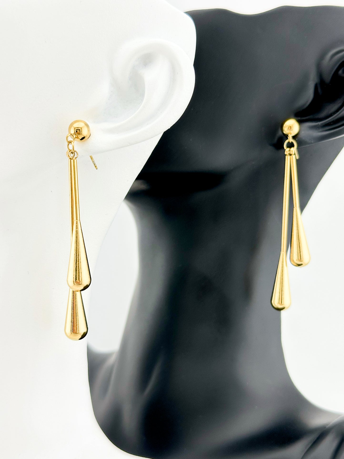Pendientes Colgantes Vintage – Mujer | Acero Inoxidable | Chapado Oro 14K