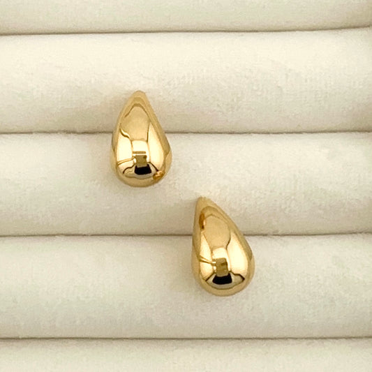 Pendientes Gota de Agua Dorada – Mujer | Acero Inoxidable | Chapado Oro 14K