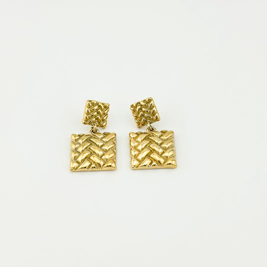 Pendientes Casuales Dorados – Mujer | Acero Inoxidable | Chapado Oro 14K