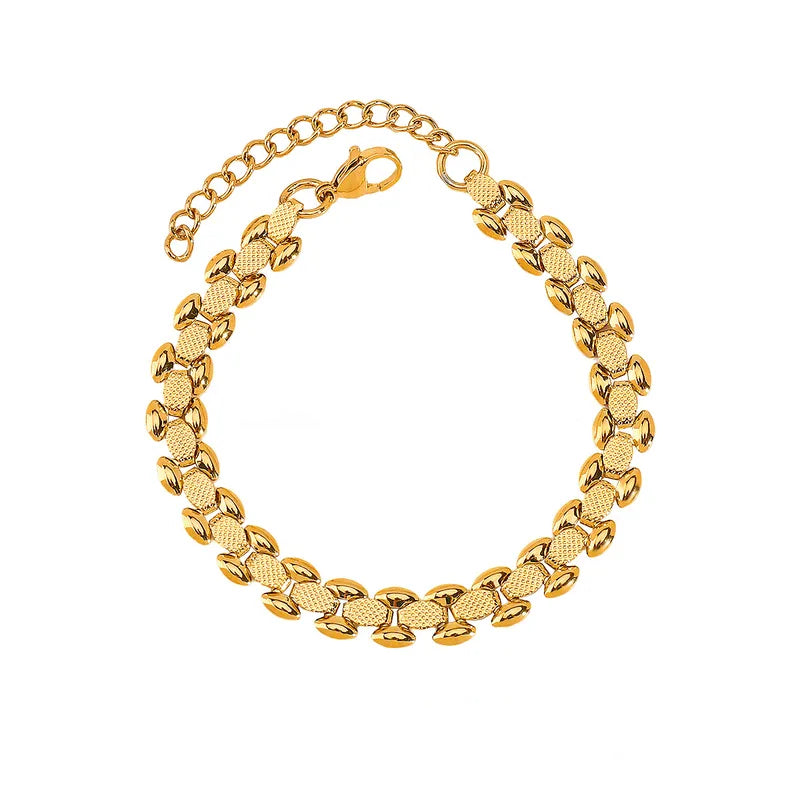 Brazalete Caparazón de Tortuga | Acero Inoxidable | Chapado Oro 14K | Ajustable