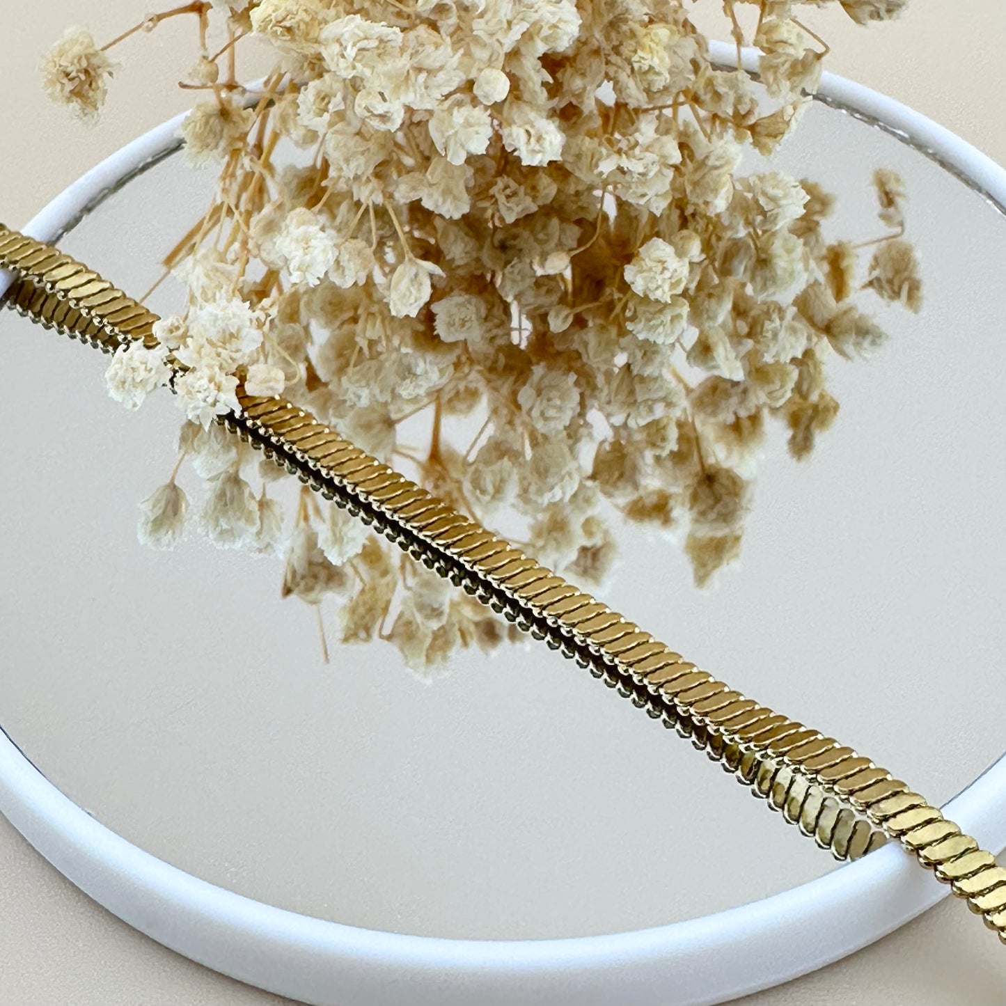 Pulsera Serpiente Unisex | Acero Inoxidable | Chapado Oro 18K | Ajustable