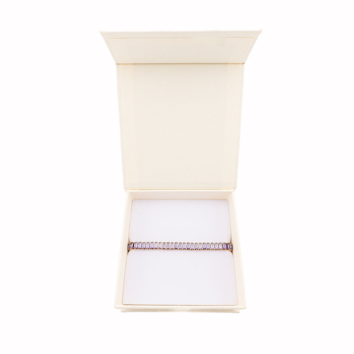 Pulsera Tennis con Zirconias de Corte Baguette | Acero Inoxidable