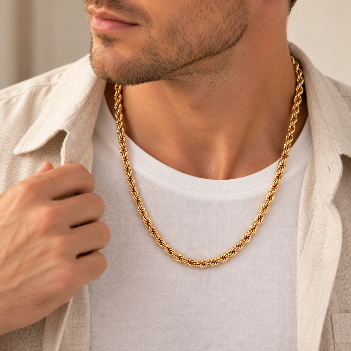 Cadena Rope Gold Filled 14K